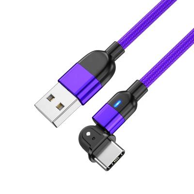 China Bulk 1 Meter USB Purple Camera Cable 3A 180 Degree Fast Cable Set Cable For Type C for sale