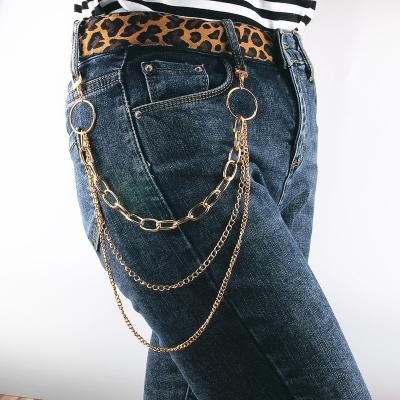 China Fashion Design Hot Sales Lock Multi Layer Plated Gold And Silver Waist Chain Belly Chains Fashionable Design Panty Chain for sale