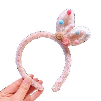 China Hot Kids Sells Cute Rabbit Ears Plush Children Headband Hair Accessories Designer Headbands For Kids Headband Baby Kids Headband for sale