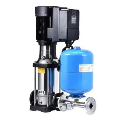 China Commercial Buildings Water Supply Pressure Pipeline Booster Pump Stainless Steel Secondary Constant Vertical Multistage Centrifugal Pump Unit for sale