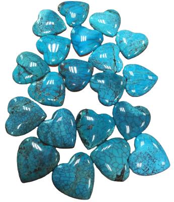 China Lightweight Natural Heart Shape Cabochon Turquoise Heart Shape Cabochon Loose Turquoise Gemstone for sale