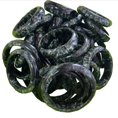 China Natural Gemstone Material Green Seraphinite Round Bead Healing and Energy Gemstone Bracelet for sale