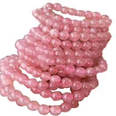 China Madagascar Rose Quartz Beads Bracelet Casual/Sporty Jewelry in Round for sale