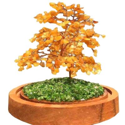 China Bright Light Hot Sell Simple Patterns Natural Gemstone Tree for sale