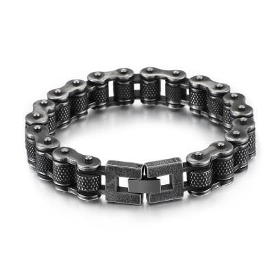 China FASHIONABLE Heavy Sturdy Mens Motorcycle Chain Bike Stainless Steel Chain Bracelet for sale