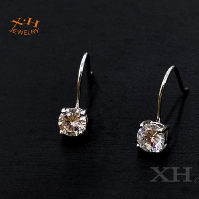 China Fashionable Factory Wholesale Good Quality Simple CZ Hook Earrings for sale