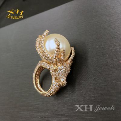 China Sheep Animal Bead Ring For Women Girls Men 12 Zodiac Goat CZ BRASS for sale