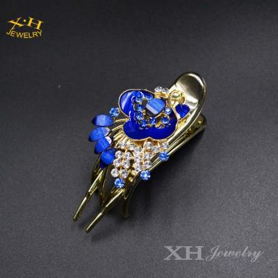 China Wholesale Resin Hair Clip Crystal Flower Hairgrip For Girls for sale