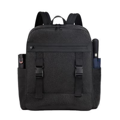 China Wholesale high quality brand luxury designer private label Large Capacity Black genuine leather backpacks for men for sale