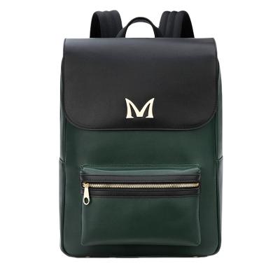 China Factory new design portable multifunctional lightweight backpack large capacity dark green leather men backpack for sale