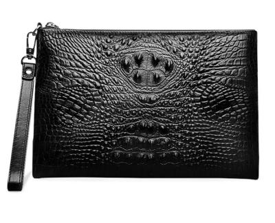 China Fashion Gionar Grab Bag Men Handbag New With Crocodile China Private Label Embossed Leather Clutch Bag 2021 Manufacturer Custom for sale