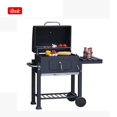 China Easily Assembled Garden Patio BBQ Grill Cart Charcoal BBQ Grills Wood Fuel Charcoal Grill Camping Smoker for sale