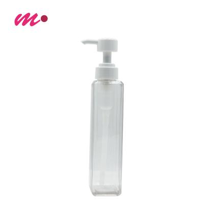 China 100% PCR 500ml Square Plastic Recyclable material shower gel bottle for sale