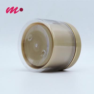 China Hot Selling 200g Cosmetic Round Shape Amber Acrylic Jar Container Cream Jars With Lid for sale