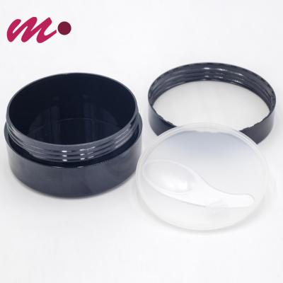 China Wholesale Black White Cosmetic Jar 30ml Pet Plastic Facial Cream Jar Body Skincare Container jar for sale