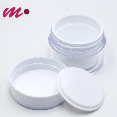 China Wholesale Recyclable Cosmetic Packaging Double Layer Clear 5g-75g Plastic Cream Jars Packing bottle for sale