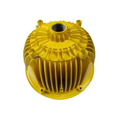 China Largest Antique Metal Powder Spraying Yellow Die Casting Aluminum Alloy Lamp Housing Parts for sale