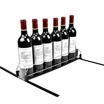 China Preferable Chain Store Supermarket / Supermarket Shelf Management System Automatic Start Roller Beverage Wine Shelf Pusher for sale