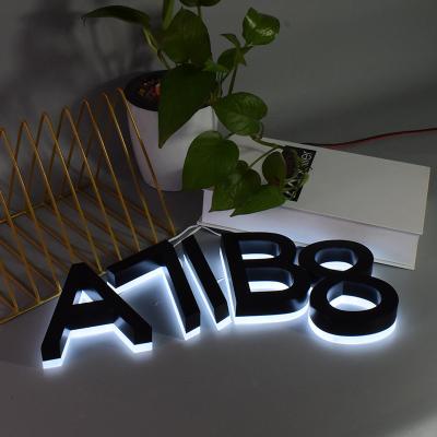 China Buildings customized house door numberfor 3d illuminated halo lit letter sign for sale