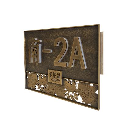 China Europe Address Plaques for House Numbers Copper Engraved for sale