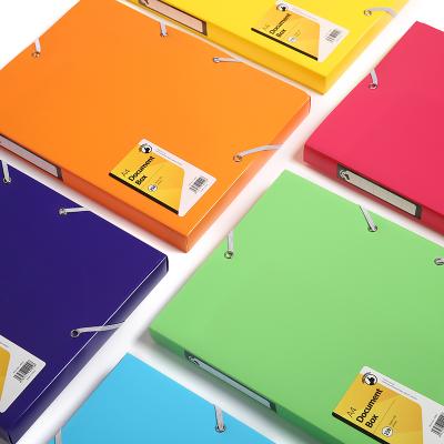 China PP Plain Color Printed Dyed Plastic-Elastic PP Archival Boxes Folder for sale