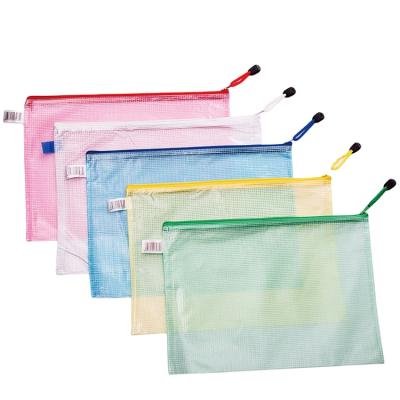 China Clear Plastic Embossing Polypropylene A4 School and Office PVC OEM Zip File Folder Microwavable Waterproof Document Bag Microwavable Accept TOPTEAM for sale