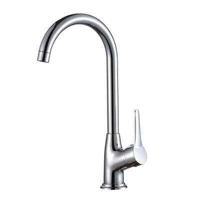 China Modern Flexible 360 ​​Rotate Chrome Plated Deck Mounted Mixer Sink Water Taps Brass Kitchen Mixer Tap for sale