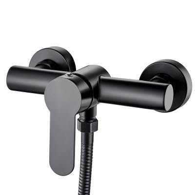 China Without Sliding Bar Asia Used Single Handle Bathroom 304 Stainless Steel Matte Black Bathtub Metered Faucet Mixer for sale