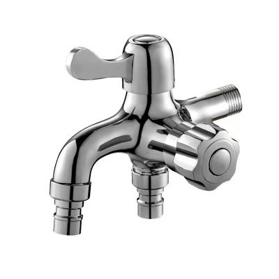 China Metered Faucets Wholesale Two Function Low Price Brass Body Tap Handles Wall Mounted Double Quick Open Bibcock for sale