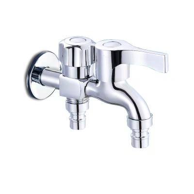 China Simply Quick Double Taps Chrome Single Open Cold Brass Washing Machine Mop Pool Metered Side Water Faucet for sale