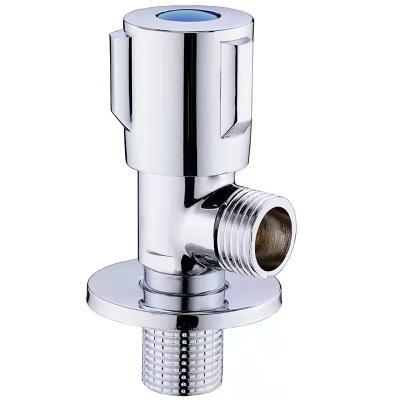 China Modern Bathroom 90 Degree 1/2 Water Inlet Single Cold Toilet Wall Mounted Quick Open Chromed Brass Angle Valve for sale