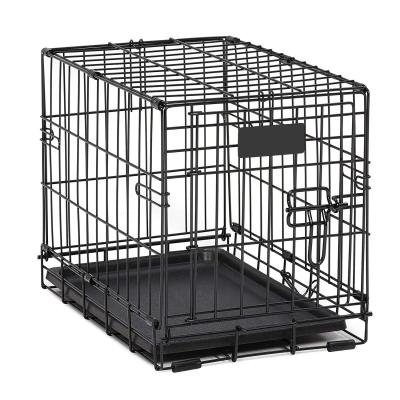 China New design wholesale price metal dog iron crates stocked cheap movable folding cages for sale