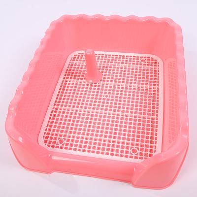 China Large Sustainable Pet Toilet With Column Grate Splash Proof Dog Toilet for sale