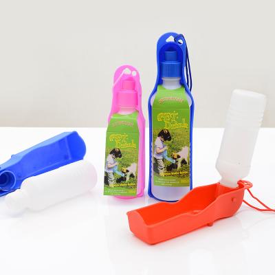 China Stored Plastic Portable Water Bottle Pets Driver Outdoor Bowl Collapsible Drinking Water Travel Dog Water Bottle for sale