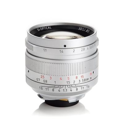 China 7Artisans 50mm Lens F1.1 13Blades Sight Silver Lei-CA M Mount For Lei-CA Main Use Adapter Full Sony Canon Fuji Nikon 501.1LMS for sale