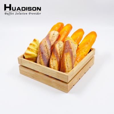 China Home.Restaurant.Bar.Hotel.Wedding Huadison Banquet Decorative Wooden Buffet Bread Hot Selling Bread Serving Basket for sale