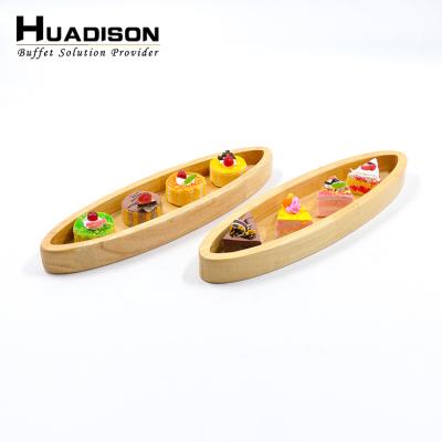 China Home.Restaurant.Bar.Hotel.Wedding Unique New Design 100% Natural Oak Wood Serving Tray Huadison Oval Trays Set Serving For Buffet Restaurant for sale