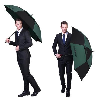 China 62 Inch Modern Golf Auto Open Canopy Double Stick Oversized Umbrella for sale