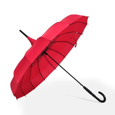 China Modern Manual J Handle Open Women Wedding Small Pagoda Gift Umbrella With LOGO Printing for sale