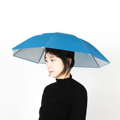 China Small Modern Promotion Fishing Travel Head Hat Sun Drawstring Umbrella for sale