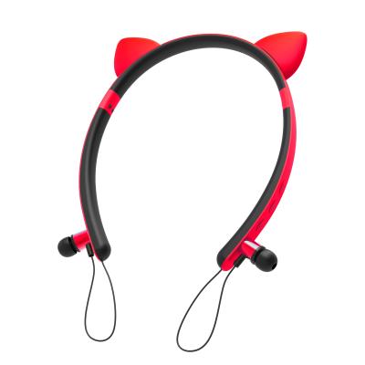 China High Quality Cute Wireless Earphone Wireless Earphone Cat Neckline Cartoon Special Gift BT Kids Promotional Gift for sale