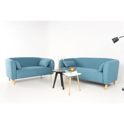 China Latest Design Europe Style Living Room Sectional Fabric 2+3 Seaters Blue Sofa Modern Sofa for sale