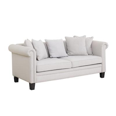 China Latest design sectional upholstety fabric KD white classic sofa living room sofa for sale