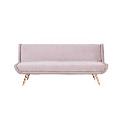 China Cheap Modern Sofa Bed Style Convertible Folding Sofa Bed Legs Fabric Velvet Gold Rose Gold for sale