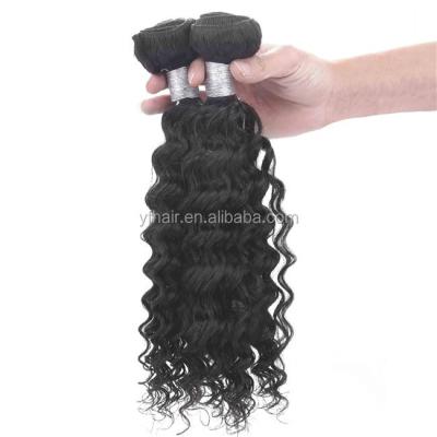 China Fast Shipping Deep Wave Hair Extension , Full Cuticle Thick Ends Virgin Brazilian Hair Extension Hair for sale