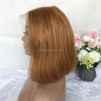 China New Fashion Straight Style YFhair Bob Wig Frontal 180% Full Density Bottom, Double Machine Drawn Hair, Sleek Hair for sale