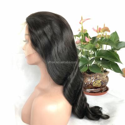 China BW Raw Indian Body Wave 100%virgin hair lace frontal wig for women 12-30 inch HAIR 100 color available for sale