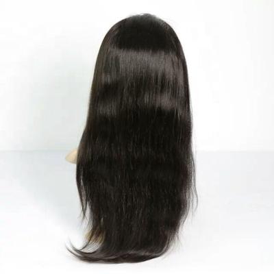 China Hot Sale 8A Silky Straight And 8-26inch Elastic Band Fashionable Straight Brazilian Hair Glueless Full Lace Wig for sale