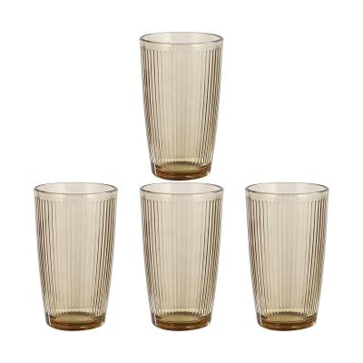 China CLASSIC Factory Price Water Glass Tumblers for Drinking Juice Cup Engraved Colored Whiskey Glass for Restaurant Glassware for sale