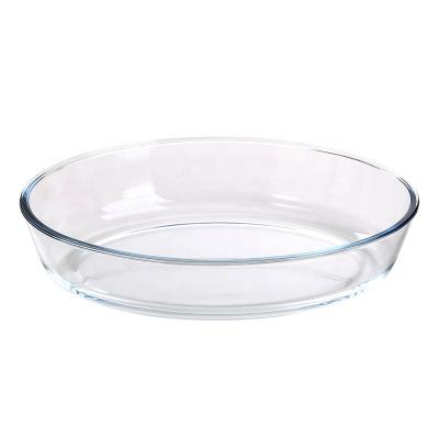 China Viable Wholesale 13 Inch Clear Glass Round Dinner Dish For Dinner Table Decoration for sale